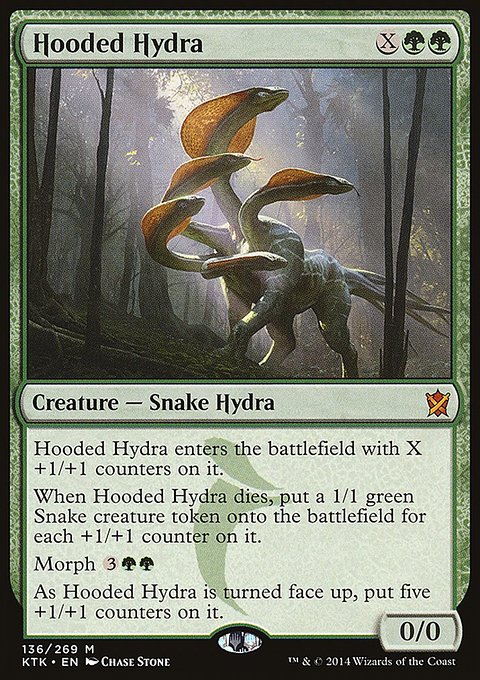 Hooded Hydra, Khans of Tarkir #136, Magic: The Gathering card