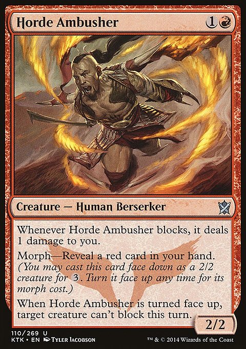 Horde Ambusher, Khans of Tarkir #110, Magic: The Gathering card