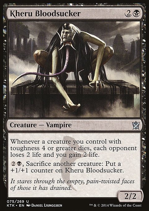 Kheru Bloodsucker, Khans of Tarkir #75, Magic: The Gathering card