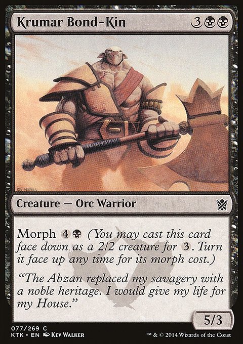 Krumar Bond-Kin, Khans of Tarkir #77, Magic: The Gathering card
