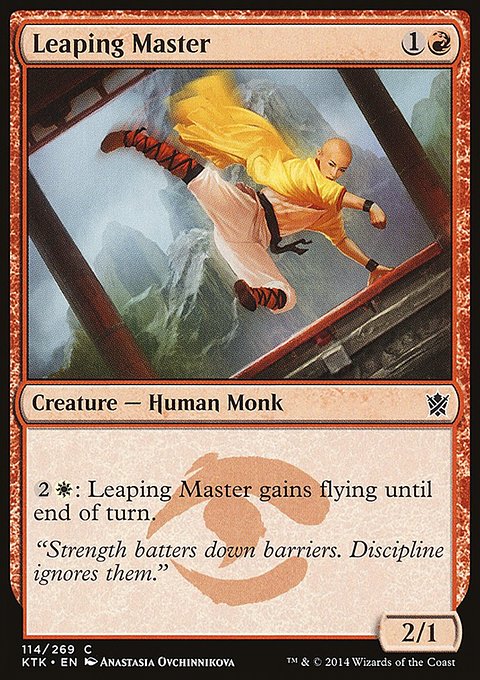 Leaping Master, Khans of Tarkir #114, Magic: The Gathering card