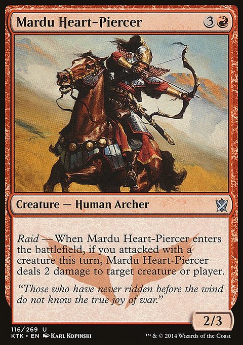 Mardu Heart-Piercer, Khans of Tarkir #116, Magic: The Gathering card