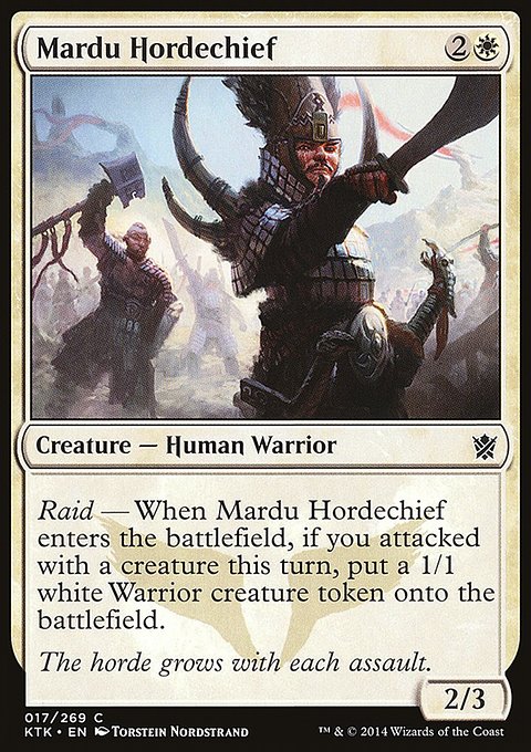 Mardu Hordechief, Khans of Tarkir #17, Magic: The Gathering card