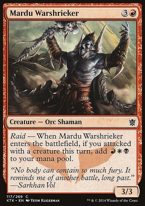 Mardu Warshrieker, Khans of Tarkir #117, Magic: The Gathering card