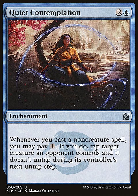 Quiet Contemplation, Khans of Tarkir #50, Magic: The Gathering card
