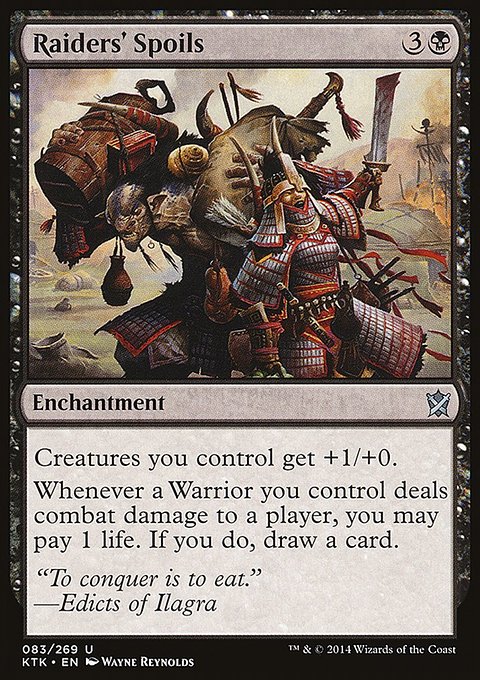 Raiders' Spoils, Khans of Tarkir #83, Magic: The Gathering card