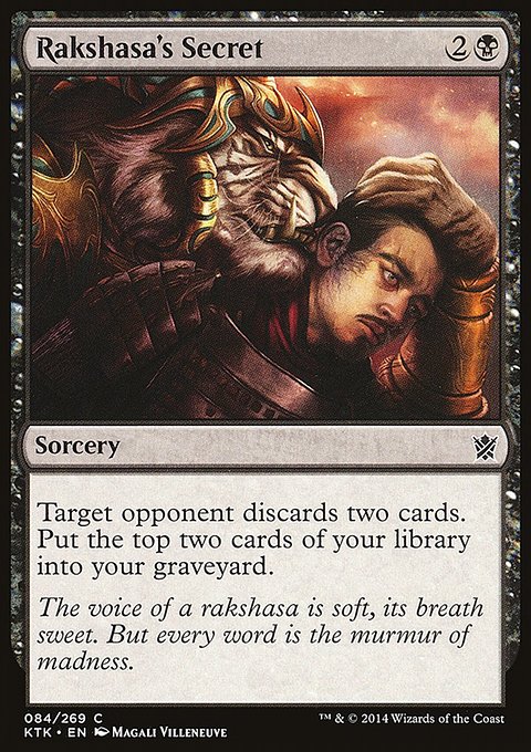 Rakshasa's Secret, Khans of Tarkir #84, Magic: The Gathering card