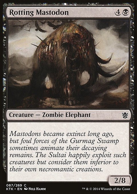 Rotting Mastodon, Khans of Tarkir #87, Magic: The Gathering card