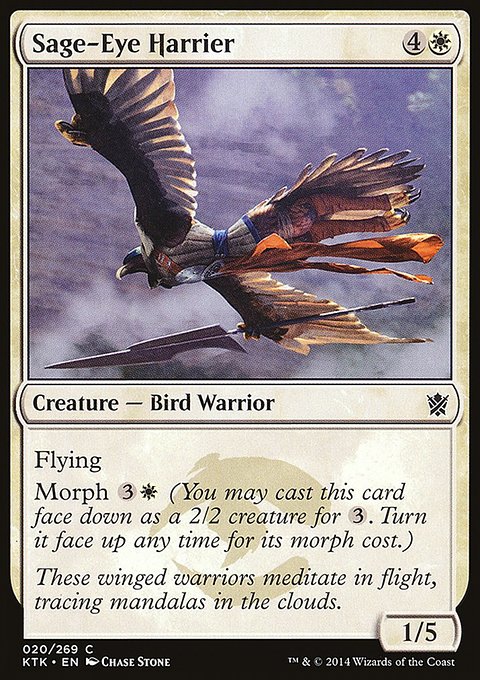 Sage-Eye Harrier, Khans of Tarkir #20, Magic: The Gathering card