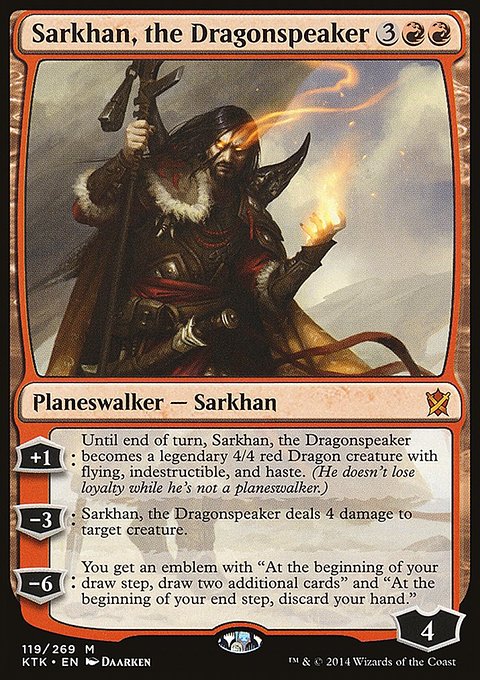 Sarkhan, the Dragonspeaker, Khans of Tarkir #119, Magic: The Gathering card