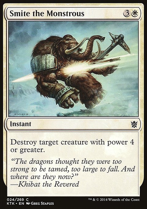 Smite the Monstrous, Khans of Tarkir #24, Magic: The Gathering card