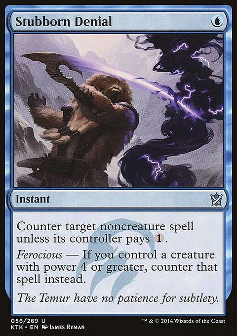 Stubborn Denial, Khans of Tarkir #56, Magic: The Gathering card
