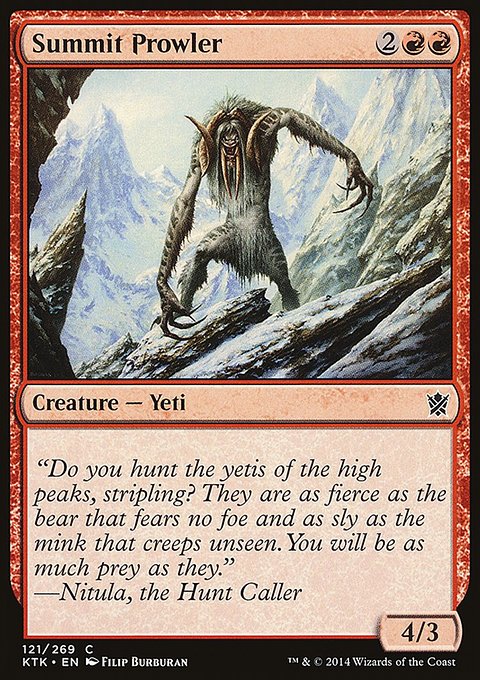 Summit Prowler, Khans of Tarkir #121, Magic: The Gathering card