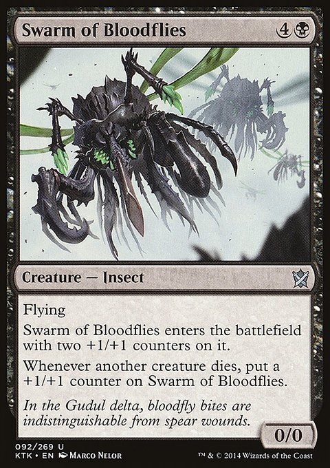 Swarm of Bloodflies, Khans of Tarkir #92, Magic: The Gathering card