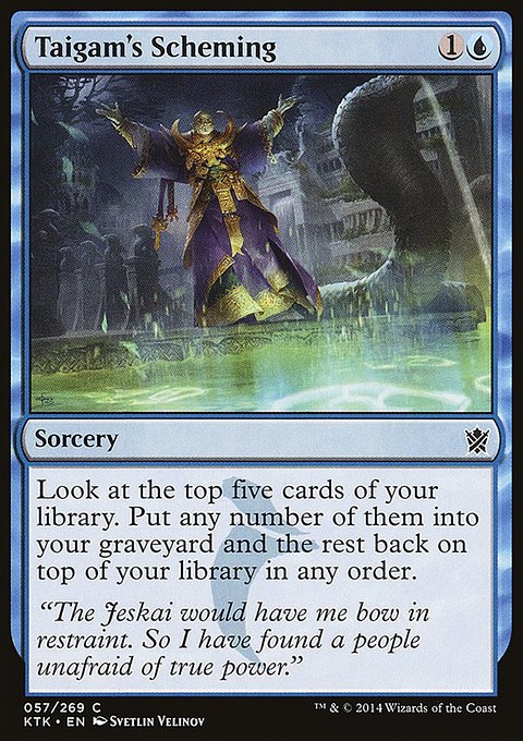 Taigam's Scheming, Khans of Tarkir #57, Magic: The Gathering card