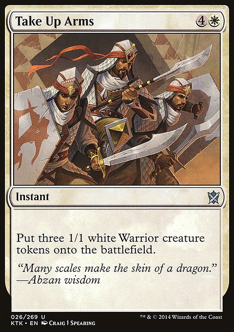 Take Up Arms, Khans of Tarkir #26, Magic: The Gathering card