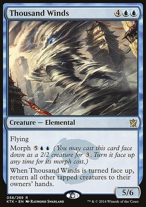 Thousand Winds, Khans of Tarkir #58, Magic: The Gathering card