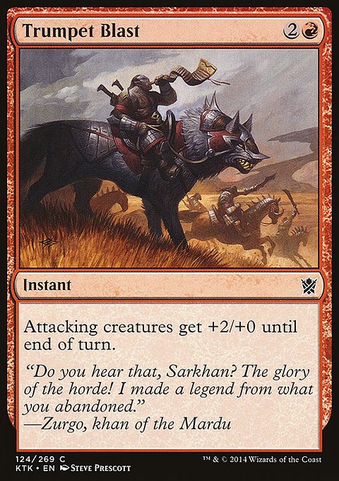 Trumpet Blast, Khans of Tarkir #124, Magic: The Gathering card