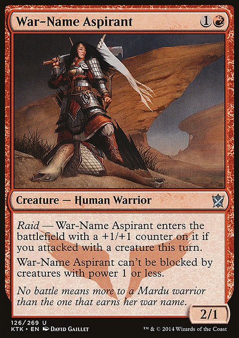 War-Name Aspirant, Khans of Tarkir #126, Magic: The Gathering card