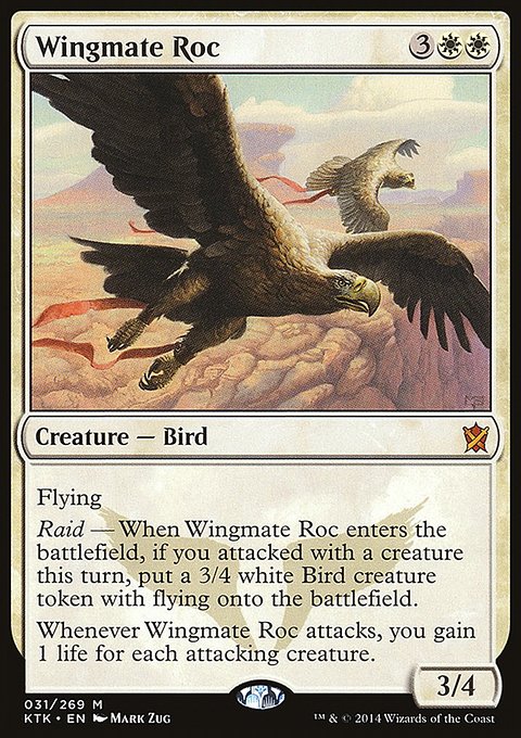 Wingmate Roc, Khans of Tarkir #31, Magic: The Gathering card