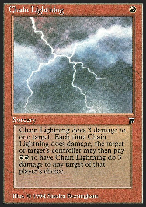 Chain Lightning, Legends #137, Magic: The Gathering card