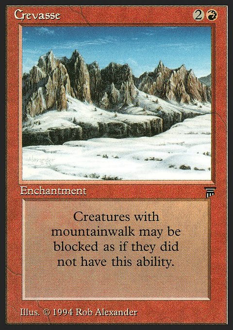 Crevasse, Legends #138, Magic: The Gathering card