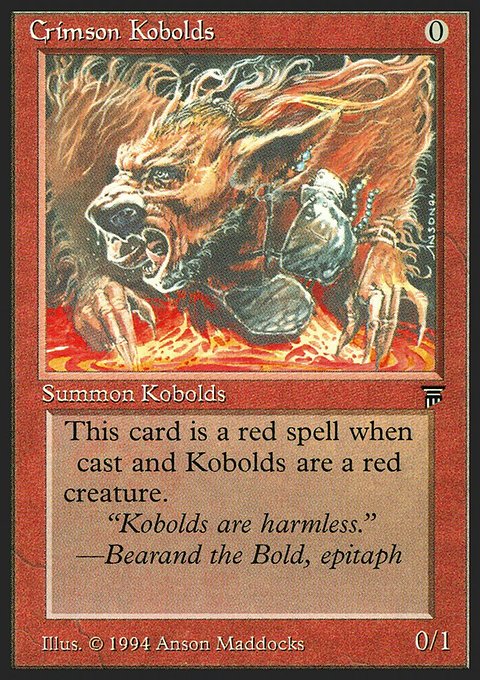 Crimson Kobolds, Legends #139, Magic: The Gathering card