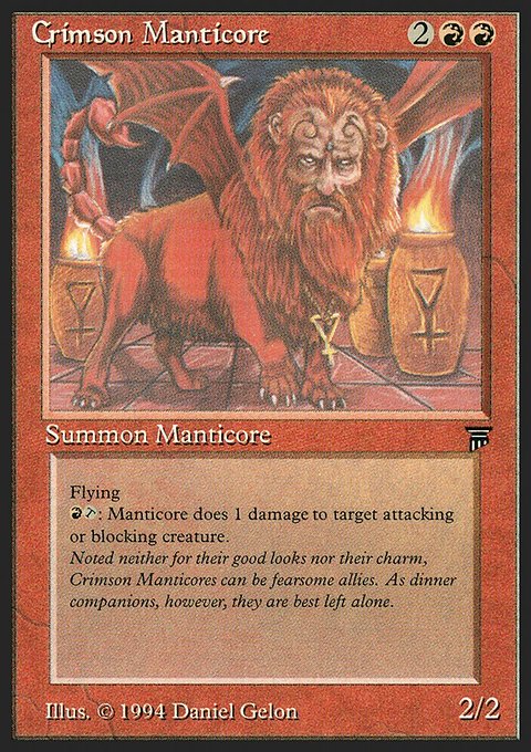 Crimson Manticore, Legends #140, Magic: The Gathering card