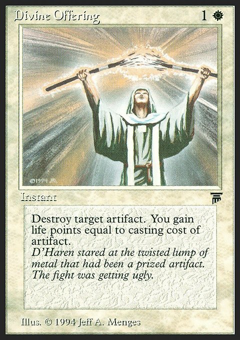 Divine Offering, Legends #9, Magic: The Gathering card
