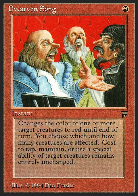 Dwarven Song, Legends #143, Magic: The Gathering card