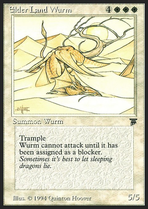 Elder Land Wurm, Legends #11, Magic: The Gathering card