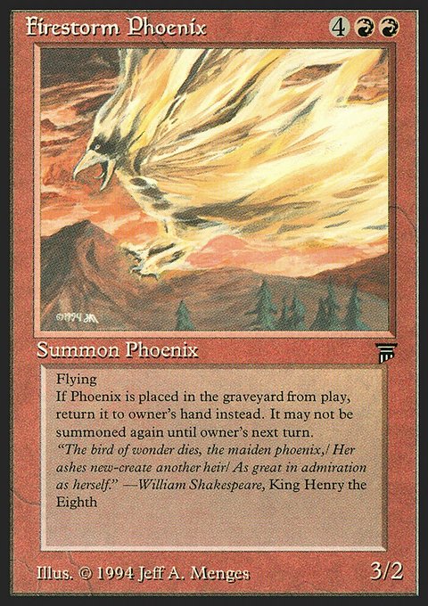 Firestorm Phoenix, Legends #147, Magic: The Gathering card