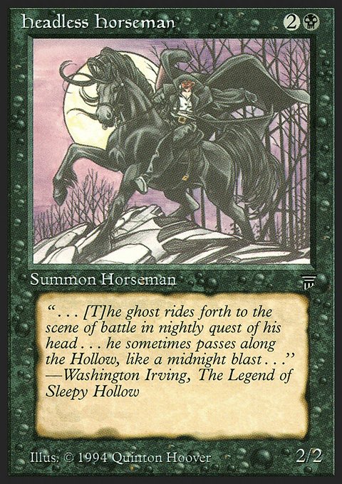 Headless Horseman, Legends #102, Magic: The Gathering card