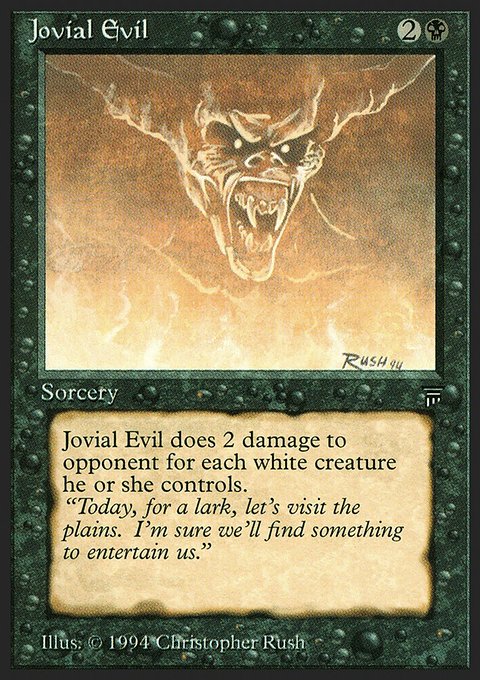 Jovial Evil, Legends #109, Magic: The Gathering card
