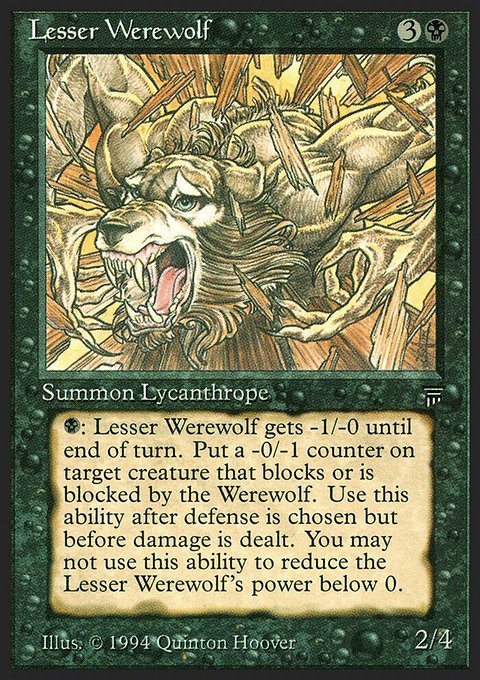 Lesser Werewolf, Legends #110, Magic: The Gathering card