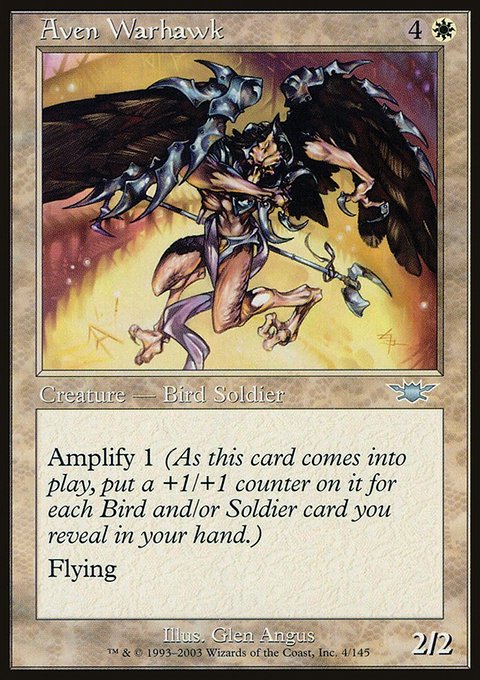 Aven Warhawk, Legions #4, Magic: The Gathering card