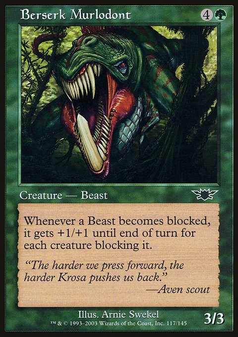 Berserk Murlodont, Legions #117, Magic: The Gathering card