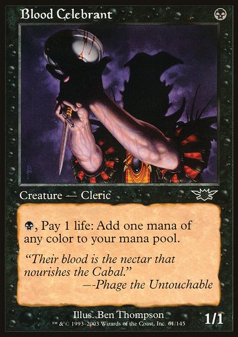 Blood Celebrant, Legions #61, Magic: The Gathering card