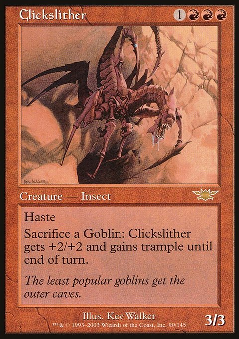 Clickslither, Legions #90, Magic: The Gathering card