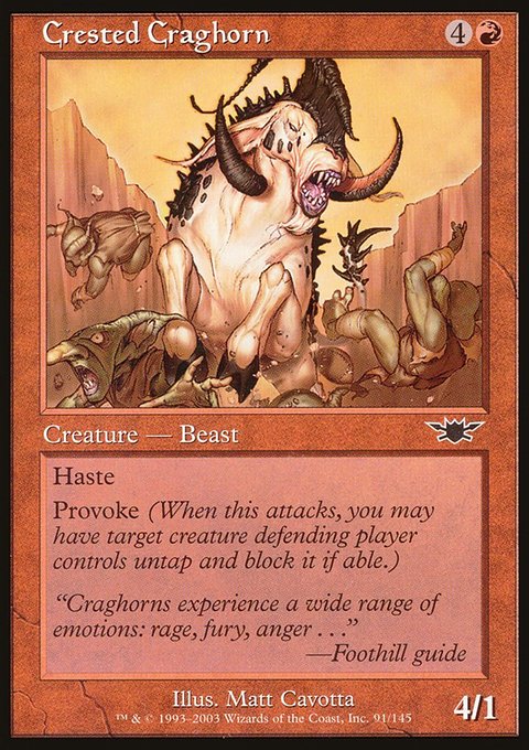 Crested Craghorn, Legions #91, Magic: The Gathering card