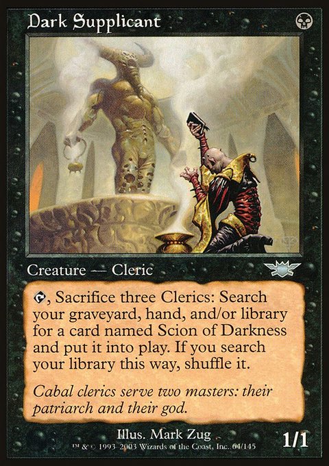 Dark Supplicant, Legions #64, Magic: The Gathering card