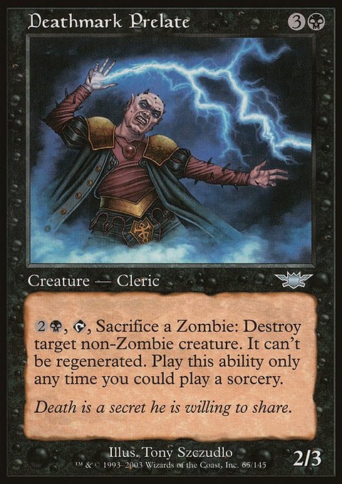 Deathmark Prelate, Legions #65, Magic: The Gathering card