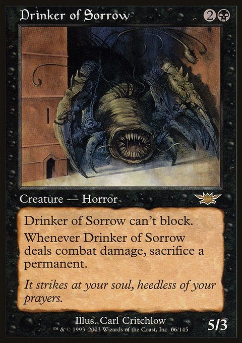 Drinker of Sorrow, Legions #66, Magic: The Gathering card