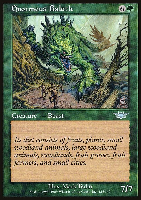 Enormous Baloth, Legions #125, Magic: The Gathering card