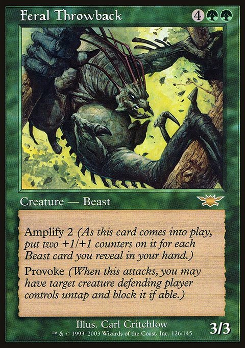 Feral Throwback, Legions #126, Magic: The Gathering card