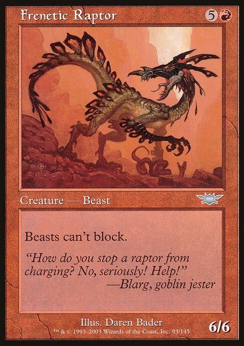 Frenetic Raptor, Legions #93, Magic: The Gathering card