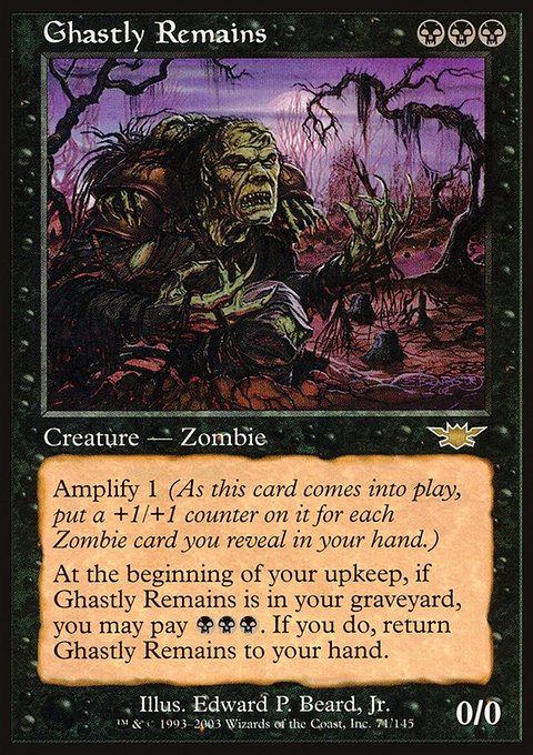 Ghastly Remains, Legions #71, Magic: The Gathering card