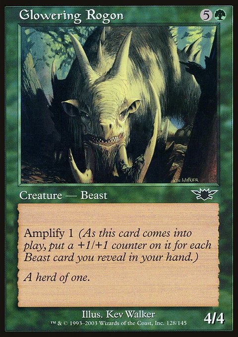 Glowering Rogon, Legions #128, Magic: The Gathering card