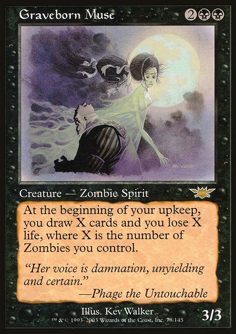 Graveborn Muse, Legions #73, Magic: The Gathering card