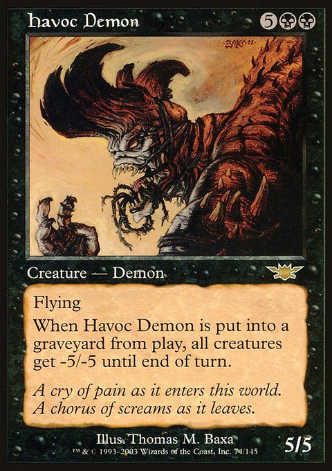 Havoc Demon, Legions #74, Magic: The Gathering card